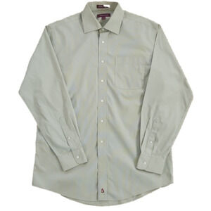 NORDSTROM Smartcare Wrinkle Free Green Button-Up Dress Shirt
